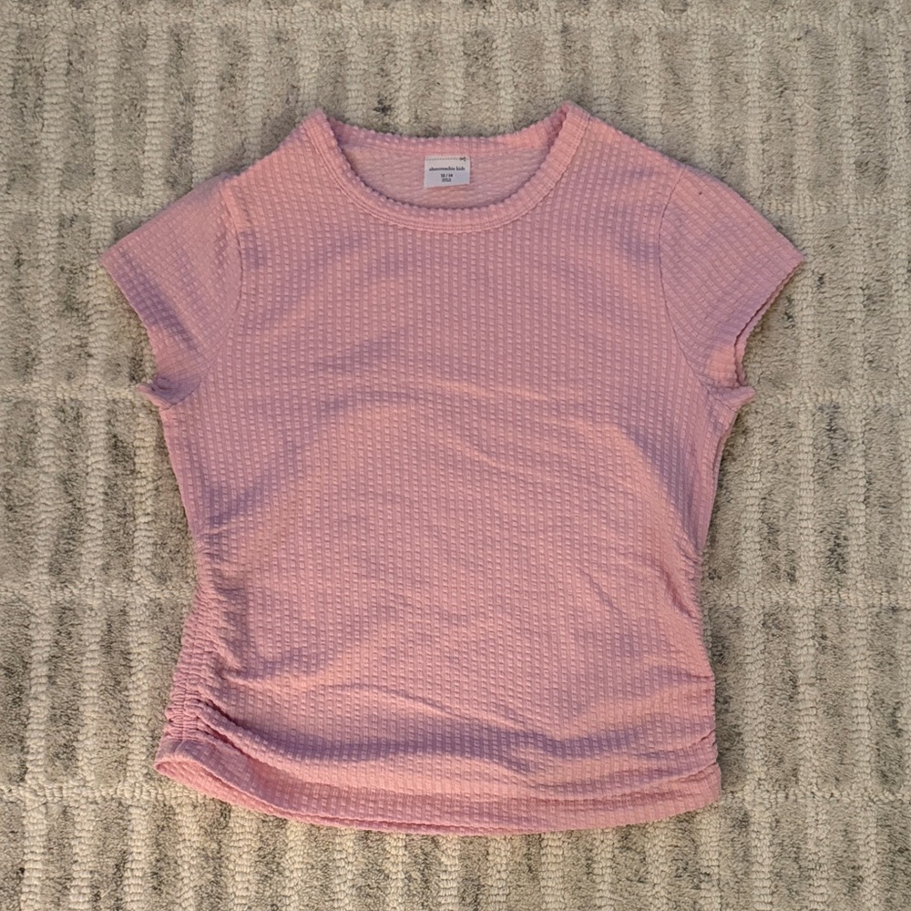 Abercrombie Kids Light Pink Textured Tee